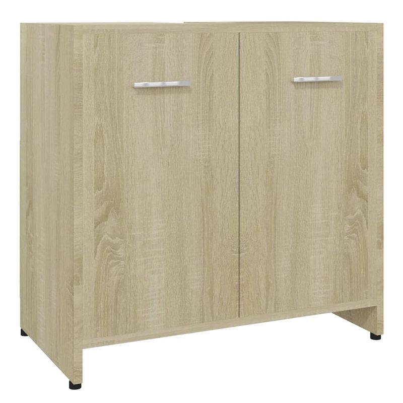 Foto van The living store badkaast - sonoma eiken - 60 x 33 x 61 cm - stevig spaanplaat