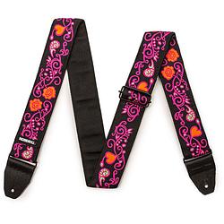 Foto van Dunlop jh22 jimi hendrix blacklight monterey pink strap limited edition gitaarband