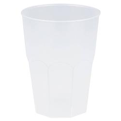 Foto van Santex drinkglazen frosted - transparanta - 6xa - 420 ml - onbreekbaar kunststof - cocktailglazen - drinkglazen