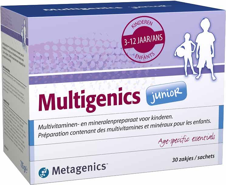 Foto van Metagenics multigenics junior zakjes