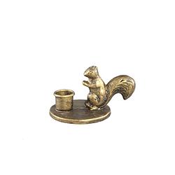 Foto van Ptmd amby gold metal diningcandle holder squirrel round - set van 3