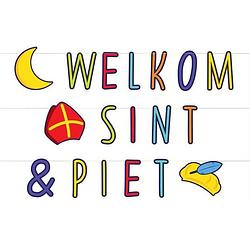 Foto van Haza original letterslinger welkom sint en piet 3 m papier