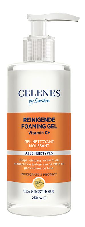 Foto van Celenes by sweden sea buckthorn reinigende schuimgel - vette/gecombineerde huid