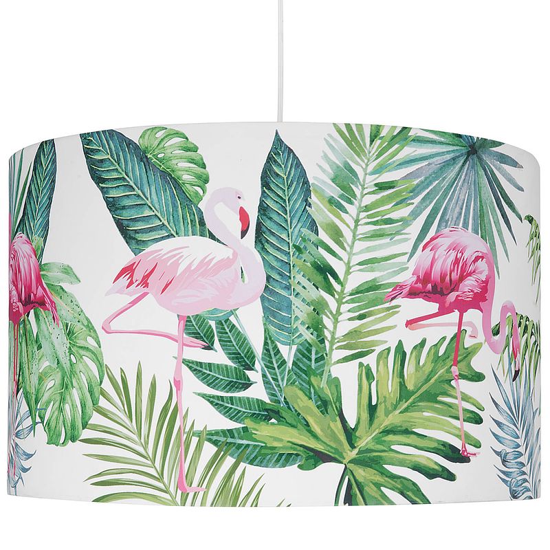 Foto van Beliani flamingo hanglamp polyester 50 x 50 cm