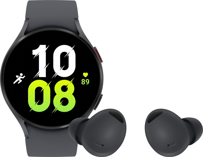 Foto van Samsung galaxy watch5 4g zwart 44mm + samsung buds2 pro zwart