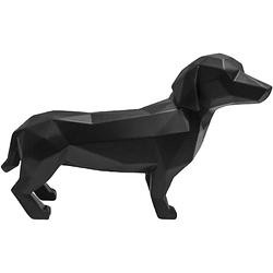 Foto van Present time ornament origami staande hond zwart