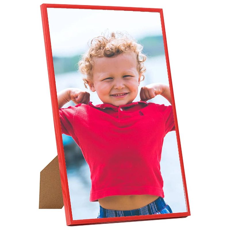 Foto van The living store fotolijsten - trendy fotolijstjes - rood 50 x 70 cm - pvc - mdf en ps