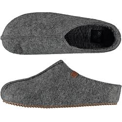 Foto van Heren instap slippers/pantoffels grijs maat 45-46 - sloffen - volwassenen