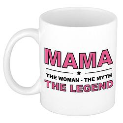 Foto van Mama the legend cadeau mok / beker wit 300 ml - feest mokken