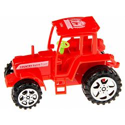 Foto van Lg-imports tractor jongens 8 x 6 cm rood
