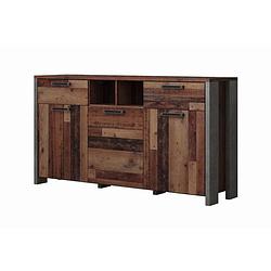 Foto van Meubella - dressoir cade - eiken - grijs - 156 cm