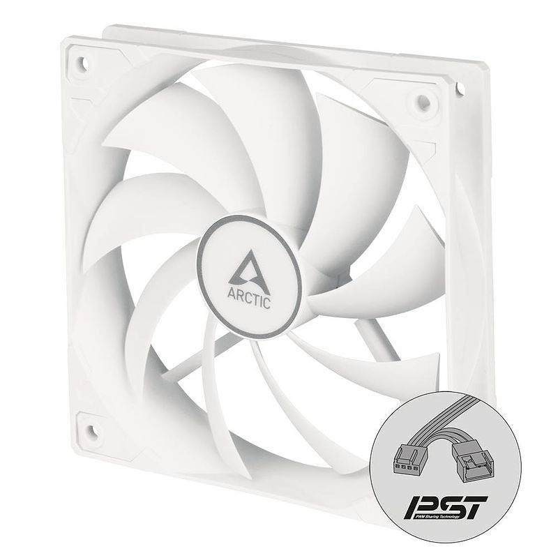 Foto van Arctic f12 pc-ventilator wit (b x h x d) 120 x 25 x 120 mm