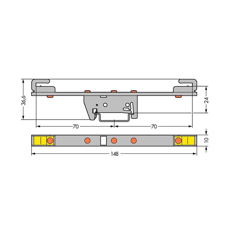 Foto van Wago 790-310 verzamelrailhouder 10 stuk(s)