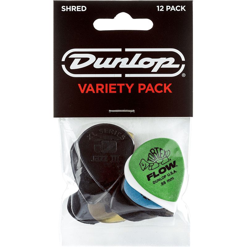 Foto van Dunlop pvp118 variety pack shred plectrumset (12 stuks)