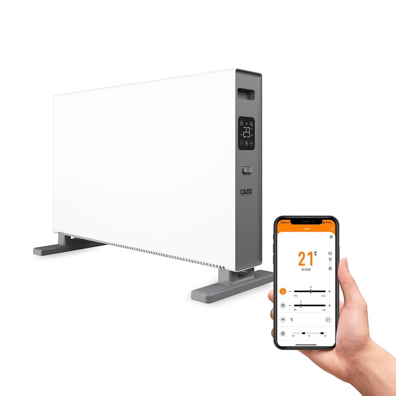 Foto van Calex slimme convector heater - smart elektrische verwarming - wifi kachel met app bediening - 2000w