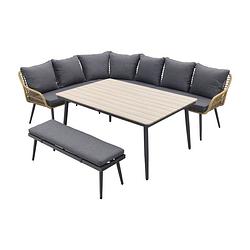 Foto van Garden impressions margriet lounge dining set - naturel - 6 delig