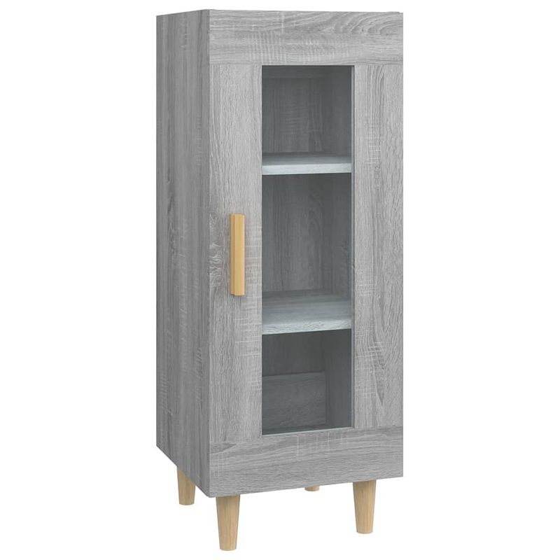 Foto van Vidaxl dressoir 34,5x34x90 cm bewerkt hout grijs sonoma eikenkleurig