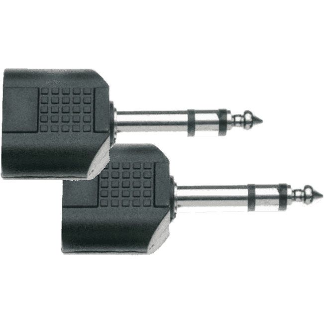 Foto van Yellow cable ad07-st 2x 6.3 mm ts jack female - 6.3 mm trs male (2 stuks)