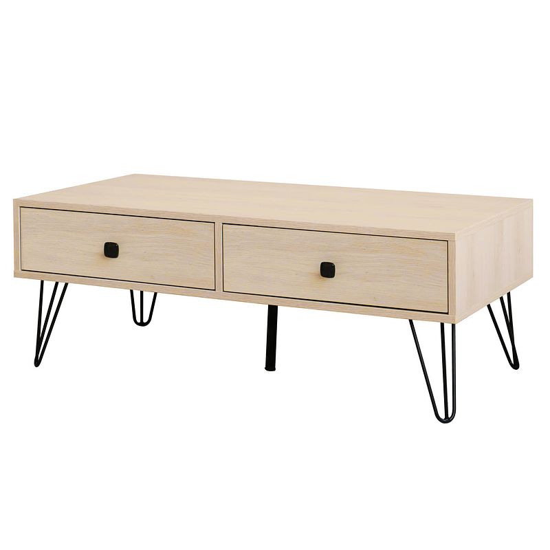 Foto van Quvio salontafel met 2 lades- quv1024 - sand