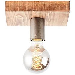 Foto van Brilliant plafondlamp panto 1-lichts - hout - leen bakker