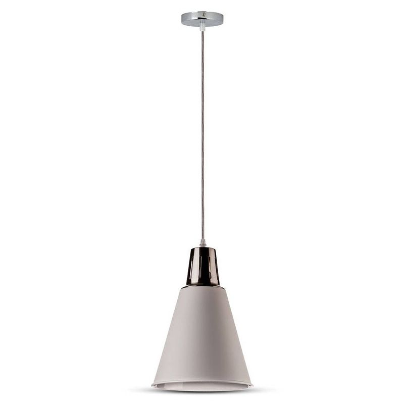 Foto van V-tac hanglamp vt-7520 22 cm e27 aluminium 60w grijs/wit