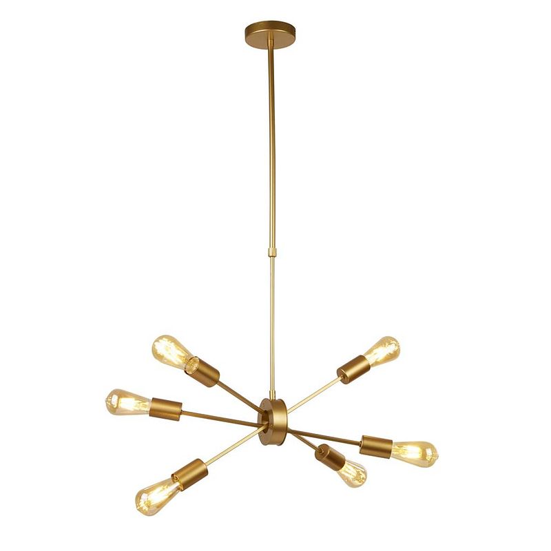 Foto van Moderne hanglamp - bussandri exclusive - metaal - modern - e27 - l: 53cm - voor binnen - woonkamer - eetkamer - goud