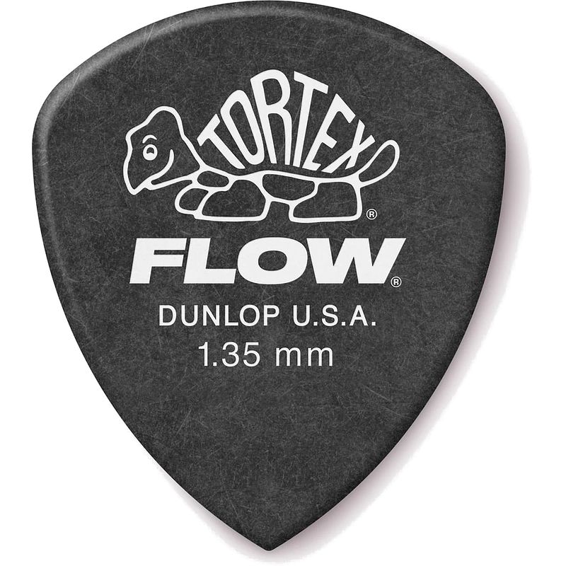 Foto van Dunlop tortex flow pick 1.35mm plectrumset (12 stuks)