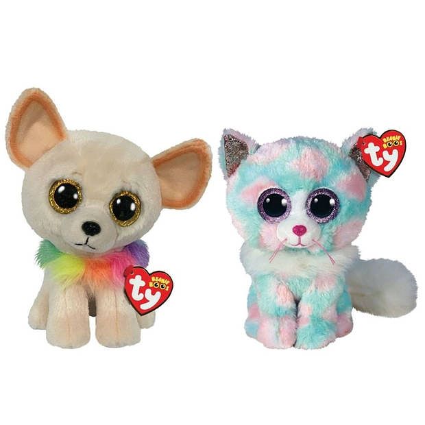 Foto van Ty - knuffel - beanie buddy - chewey chihuahua & opal cat