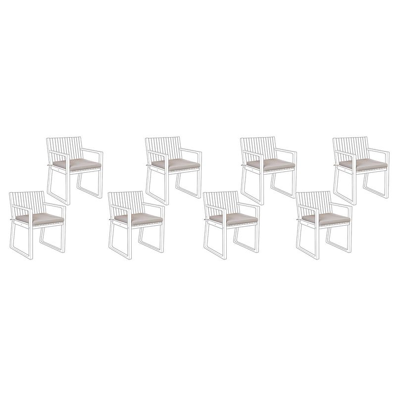 Foto van Beliani sassari - stoelkussens set van 8-grijs-polyester
