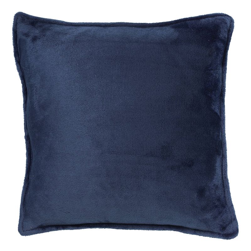 Foto van Dutch decor cilly - kussenhoes van fleece insignia blue 45x45 cm - blauw - blauw