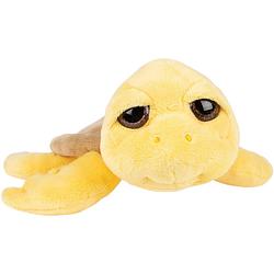 Foto van Suki gifts pluche zeeschildpad jules knuffeldier - cute eyes - geel - 24 cm - knuffel zeedieren