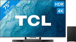 Foto van Tcl qled 75c731 (2022) + soundbar