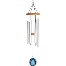 Foto van Meinl bamc29s meditation chime blue agate windchime met 6 staafjes