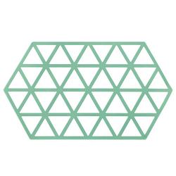 Foto van Krumble siliconen pannenonderzetter hexagon lang - groen