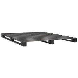 Foto van The living store pallet bedframe - grijs - 200 x 140 x 14 cm - massief grenenhout