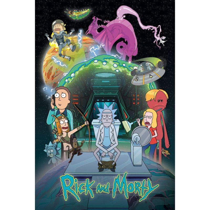 Foto van Pyramid rick and morty toilet adventure poster 61x91,5cm