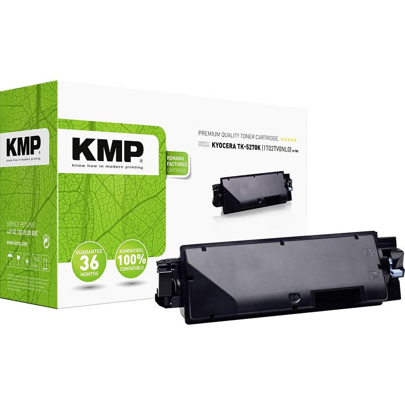 Foto van Kmp toner vervangt kyocera 1t02tv0nl0, tk-5270k compatibel zwart 8000 bladzijden k-t85