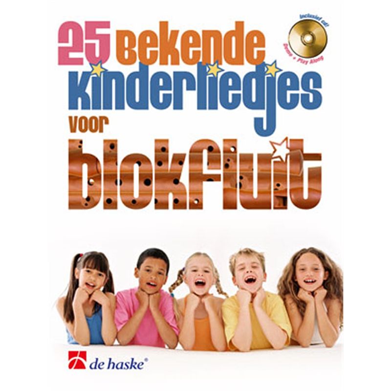 Foto van De haske 25 bekende kinderliedjes voor blokfluit boek voor sopraanblokfluit