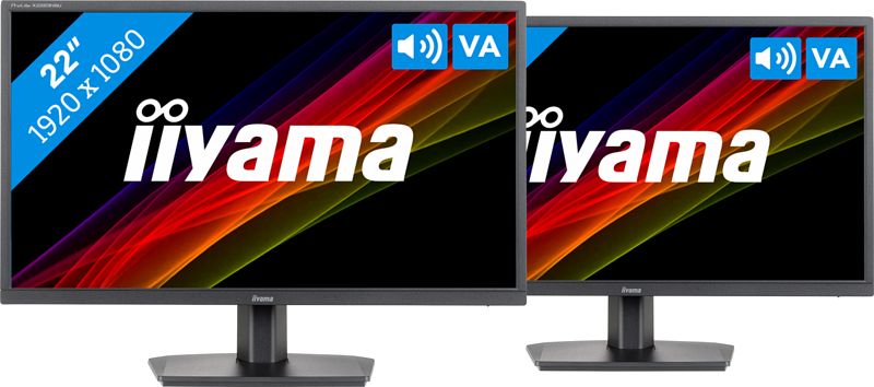 Foto van 2x iiyama prolite x2283hsu-b1