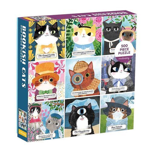 Foto van Bookish cats family puzzle (500 stukjes) - puzzel;puzzel (9780735364905)