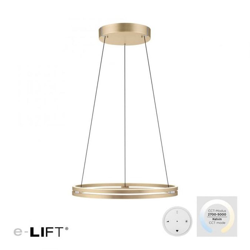 Foto van Paul neuhaus hanglamp e-loop e-lift ø 70 cm mat goud