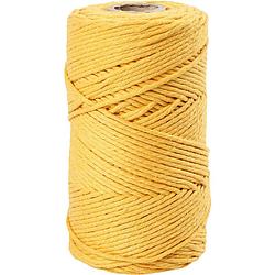 Foto van Packlinq macramé koord. geel. l: 198 m. d 2 mm. 330 gr/ 1 rol