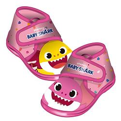 Foto van Pinkfong pantoffels baby shark junior polyester roze maat 23