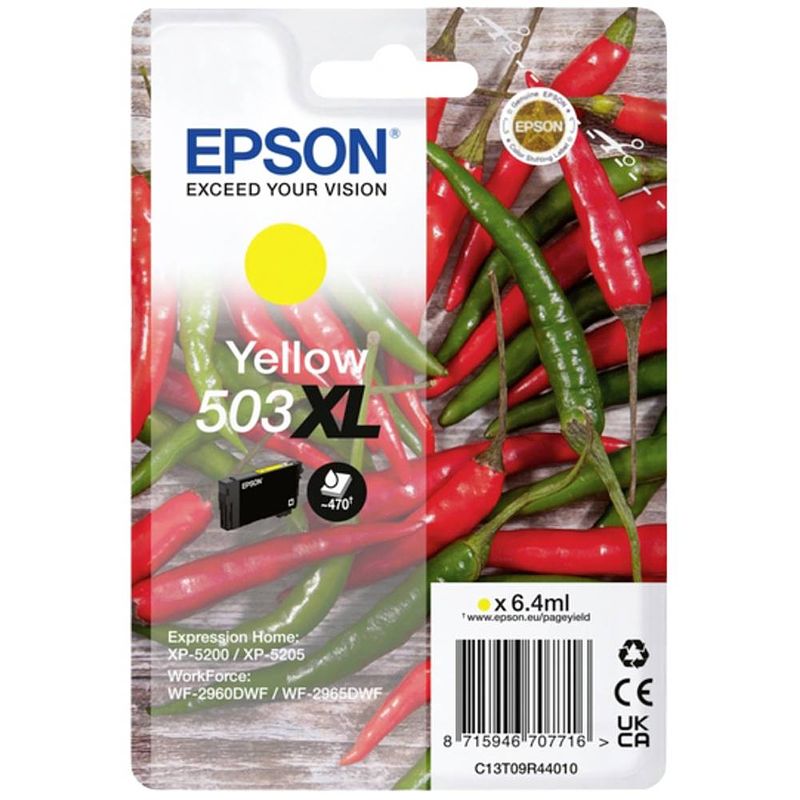 Foto van Epson inkt 503xly origineel enkel geel c13t09r44010