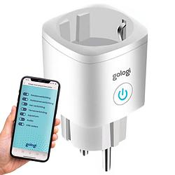 Foto van Gologi slimme stekker - smart plug - tijdschakelaar & energiemeter - wifi - google home & amazon alexa - wit