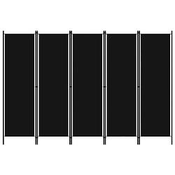 Foto van Vidaxl kamerscherm met 5 panelen 250x180 cm zwart