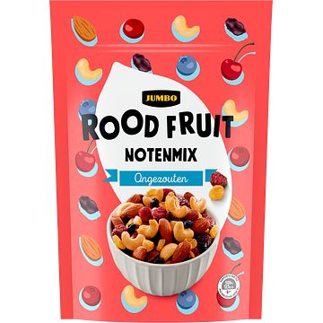 Foto van Jumbo rood fruit notenmix ongezouten 200g