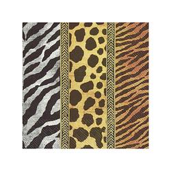 Foto van 60x safari dieren 3-laags servetten dieren prints 33 x 33 cm - feestservetten