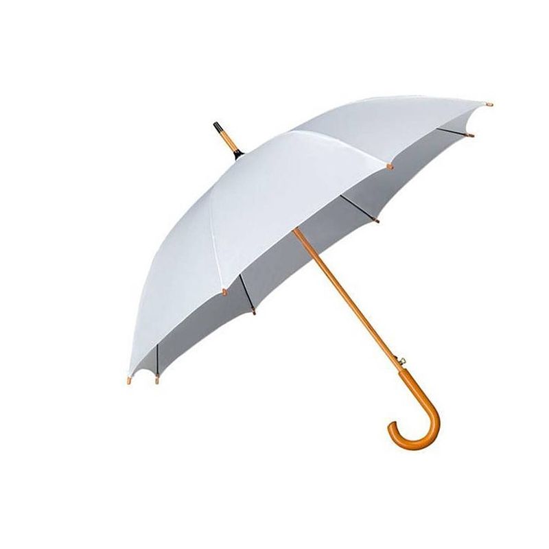 Foto van Paraplu met houten handvat bamboe paraplu - paraplu - houten paraplu - kwaliteit paraplu
