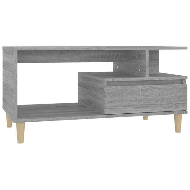 Foto van Vidaxl salontafel 90x49x45 cm bewerkt hout grijs sonoma